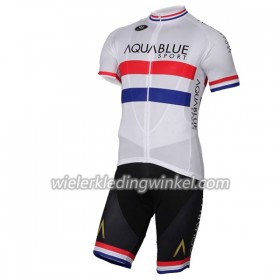 Set Fietsshirt + Korte Koersbroek 2017 Aqua Blue Sport Brits kampioenschap
